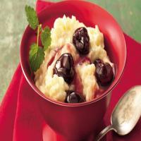 Creamy Rice Pudding with Brandied Cherry Sauce image