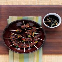 Grilled Beef Rolls with Scallion Soy Dipping Sauce image