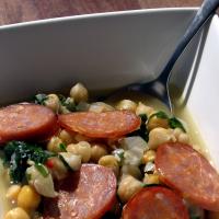 Chickpea Soup With Shredded Kale and Chorizo_image