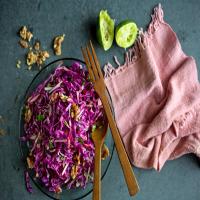 Red Cabbage, Cilantro and Walnut Salad_image
