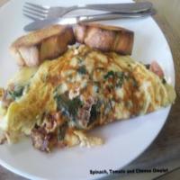 Spinach, Tomato, and Cheese Omelet image