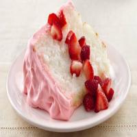 Strawberry Cream Angel Cake image