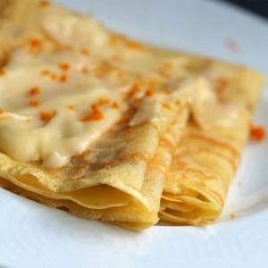 Gluten-Free Butter Crepes with Orange Blossom Honey Butter image