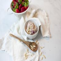 Almond and Strawberry Tahini Ice Cream image