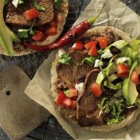 Beef Steak And Black Bean Soft Tacos image