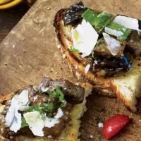 Grilled Bread with Eggplant & Basil image