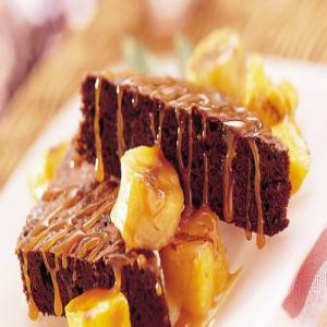 Tropical Turtle Brownies with Grilled Fruit_image