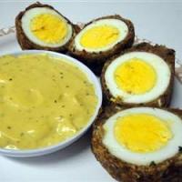 Scotch Eggs with Mustard Sauce Recipe image