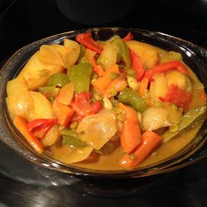 Delightful Indian Coconut Vegetarian Curry in the Slow Cooker_image