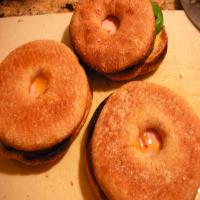 Canadian Bacon, Bagel, and Green Pepper Sandwiches_image