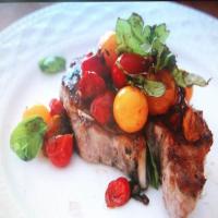 JANET'S PORK CHOPS WITH FRESH TOMATOES image