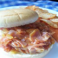 Crock Pot BBQ Ham Sandwiches image