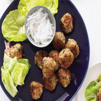Shrimp and Pork Meatball Wraps with Vietnamese Dipping Sauce_image