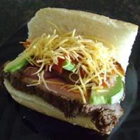 Carne Asada Steak Sandwich with Avocado Salad_image