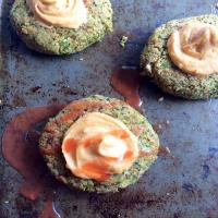 Roasted Broccoli Chickpea Burgers with Spicy Cashew Mayo_image