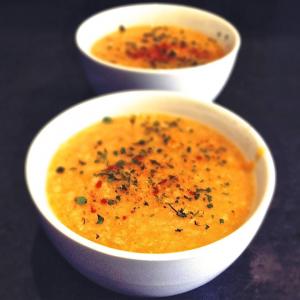 Red Lentil and Yellow Split Pea Soup Made with a Pressure Cooker_image