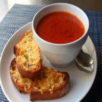 Fresh Tomato Soup with Crispy Cheese Toast image