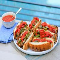 Grilled Sausage and Peppers Sandwiches image
