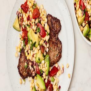 Mexican Meat Patties with Fresh Corn Salsa_image