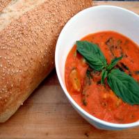 Roasted Red Pepper & Tomato Soup With Spinach Gnocchi image