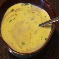 Cream of Jerusalem Artichoke Soup With Saffron Cream_image
