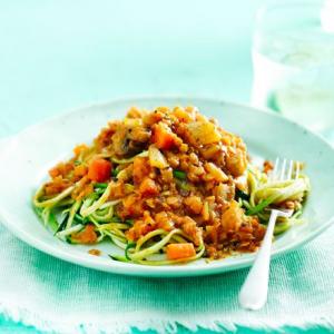 Lentil ragu with courgetti image