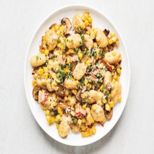 Gnocchi with Corn, Mushrooms and Bacon image