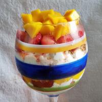 Cottage Cheese Mango Strawberry Salad With Flaxseed image