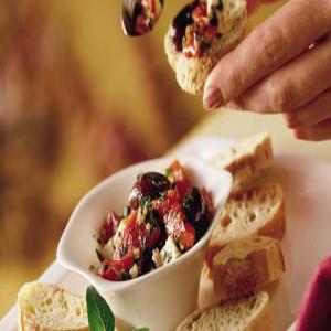 Greek Marinated Roasted Peppers, Olives and Feta_image