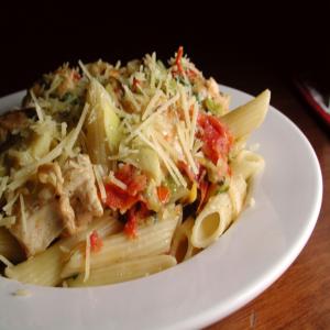 Penne With Chicken and Artichokes image
