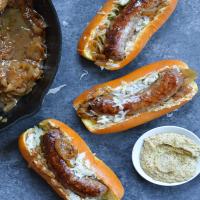 Beer-Braised Bratwurst & Onions_image