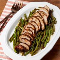 Coffee-Rubbed Pork Tenderloin with Green Beans image