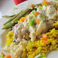 Broiled Grouper with Creamy Crab and Shrimp Sauce image