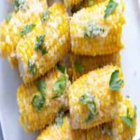 Corn on the Cob with Parmesan Cheese_image