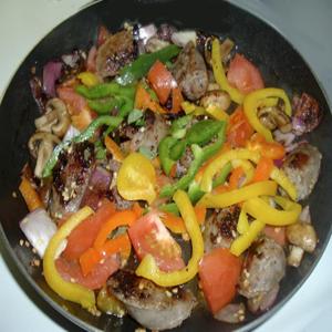 Sausages, Pepper & Mushroom Scramble image