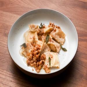Gorgonzola and Pear Agnolotti with Sage & Walnut Brown Butter Sauce_image