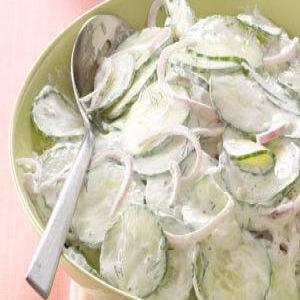 Creamy Dilled Cucumber Salad Recipe_image