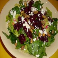 Beet Salad With Pistachios and Feta Cheese_image