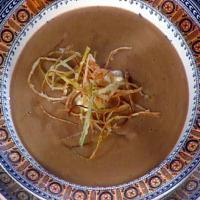 Creamy Chestnut Soup with Porcini Mushrooms and Sauteed Root Vegetables image