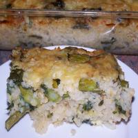 Asparagus and Bocconcini Risotto Bake (Slice) image