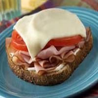 Open-Faced Grilled Swiss, Ham & Tomato Sandwich_image