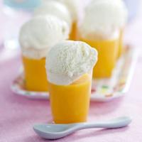 Smoothie jellies with ice cream image