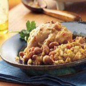 Slow-Cooker Chipotle Chicken and Pintos with Spanish Rice_image