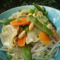 Pot Stickers and Steamed Vegetables image