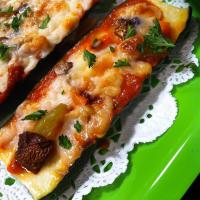Grilled Zucchini Pizza with Goat Cheese_image
