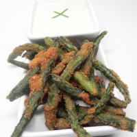 Green Bean Fries with Cucumber Wasabi Dip image