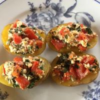 Baked Potatoes with Ramps and Feta image