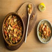 Greek Bulgur With Brussels Sprouts image