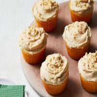 Yellow Cupcakes with Peanut Butter Frosting image