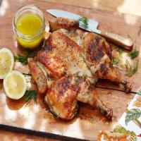 Grilled Spatchcocked Greek Chicken image